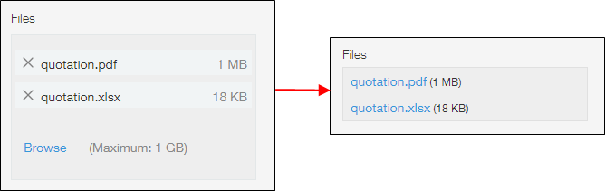 Screenshot: An example of multiple files