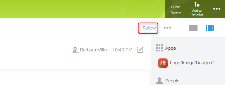 Screenshot: "Follow" is highlighted