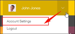 Screenshot: Navigating to "Account Settings"