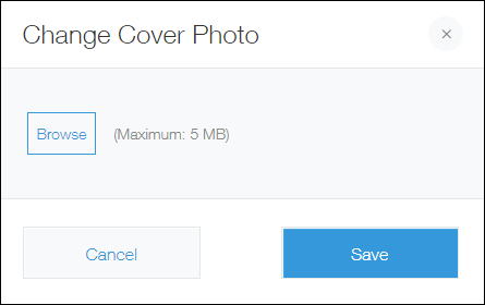 Screenshot: "Change Cover Photo" dialog