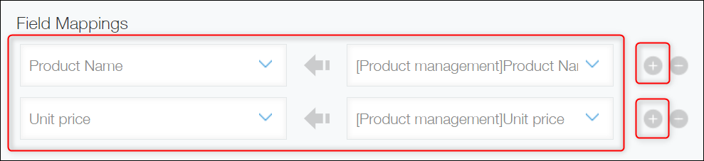 Screenshot: On the "Lookup Settings" screen, the "Field Mappings" section is outlined in red