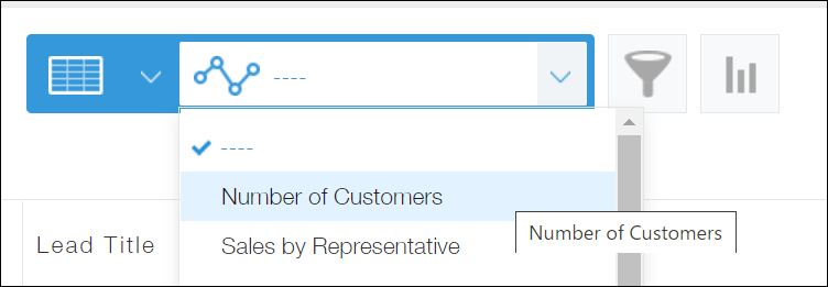 Screenshot: Selecting a chart name