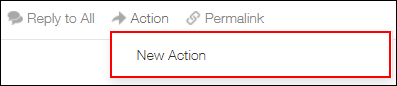 Screenshot: "New Action" is outlined