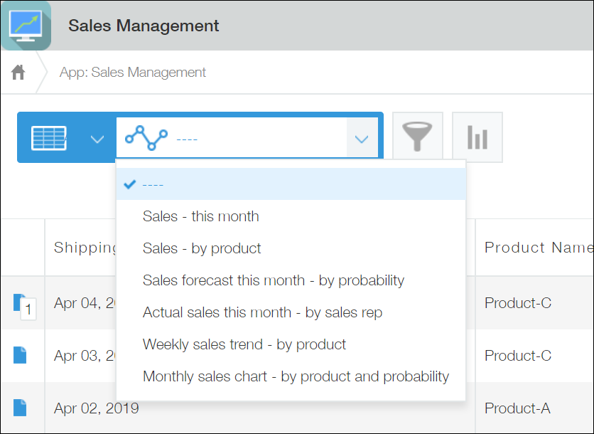 Screenshot: Example of displaying configured data aggregation conditions